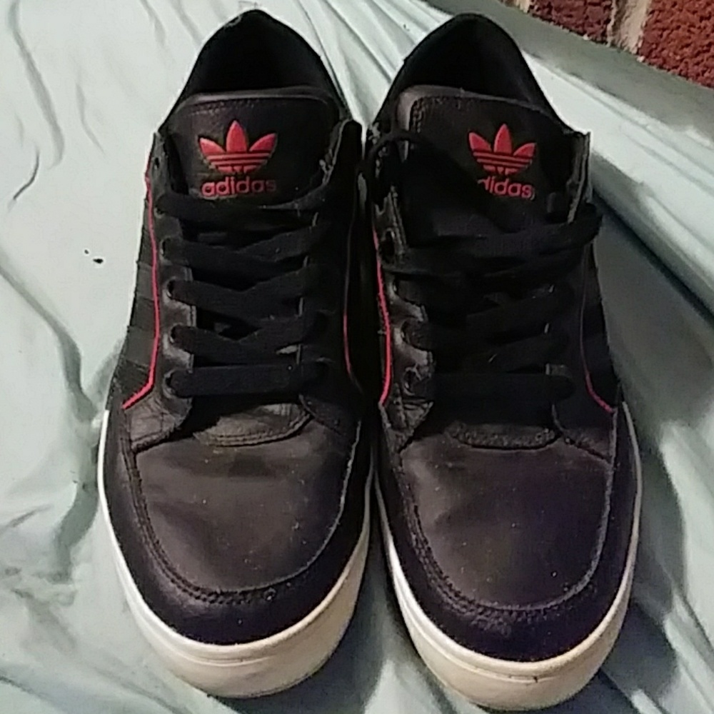 Red white and Black adidas